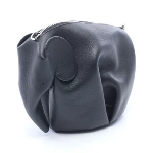 Loewe Shoulder Bag Leather Elephant Black